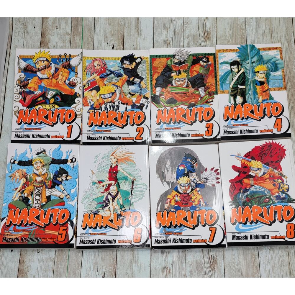 Naruto, Masashi Kishimoto Vol. 1,2,3,4,5,6,7,8: Uzumaki Naruto - Paperback